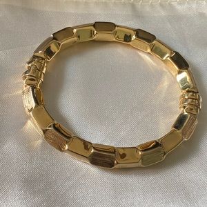 Veronese Gold Over Sterling Silver Hinge Bangle Bracelet
